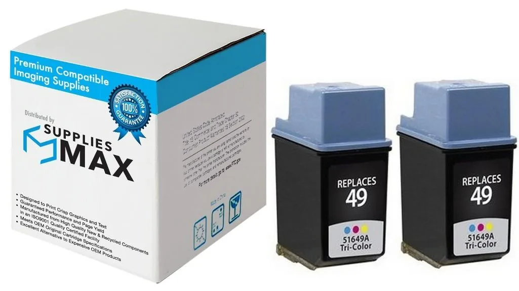 SuppliesMax SuppliesMax Remanufactured Color Inkjet 2-Pack C6649FN 350 Pages — product photo