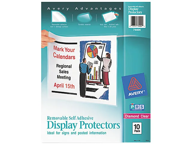 Avery Avery 74404 Top-Load Display Sheet Protectors Letter 10 Pack 20 Capacity — product photo
