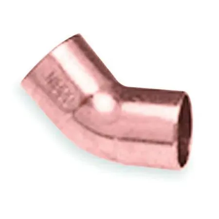 Copper 45-degree elbow, cup-to-cup, 5/8 in size