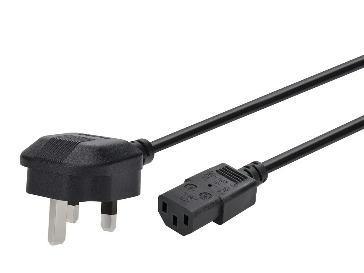 Monoprice Inc. Monoprice Inc. 7691 6ft 18AWG UK BS 1363 to IEC 60302 C13 computer power cord — product photo