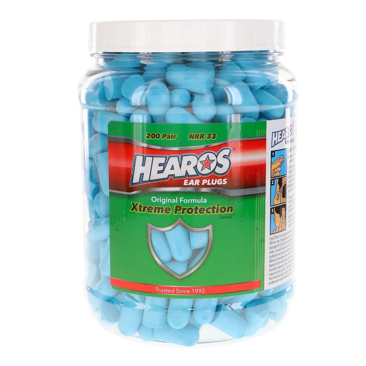  Hearos Xtreme Ear Plugs Uncorded Blue 33dB 200 Pair Model 10200 — product photo