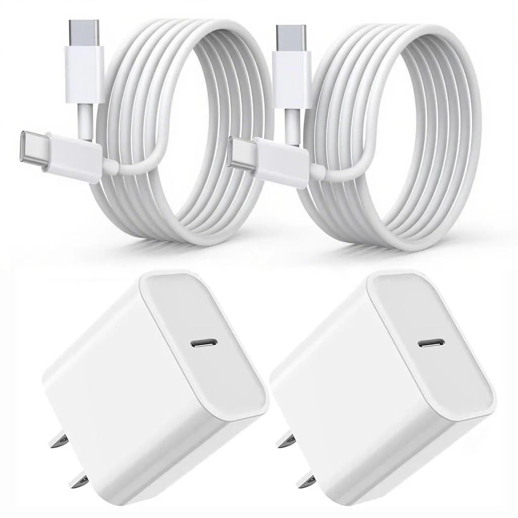 KEHIPI KEHIPI CB13-W01001 20W USB-C charger 2-pack with 3.3ft cable — product photo