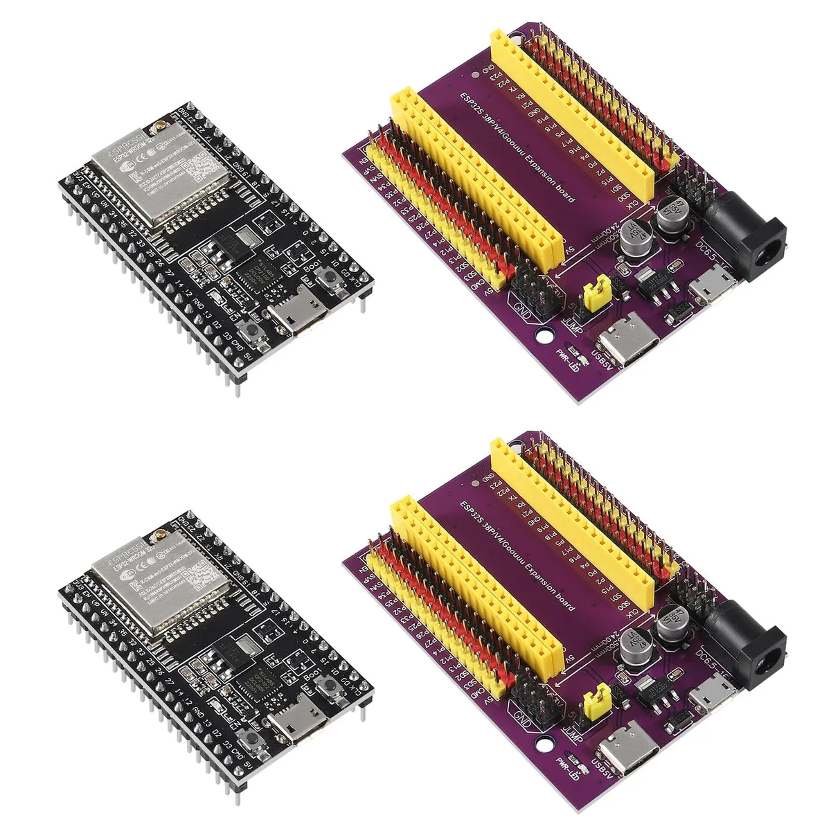 KEHIPI KEHIPI ESP32-DevKitC 38PIN WROOM-32U 2sets CP2102 Type-C Micro USB — product photo