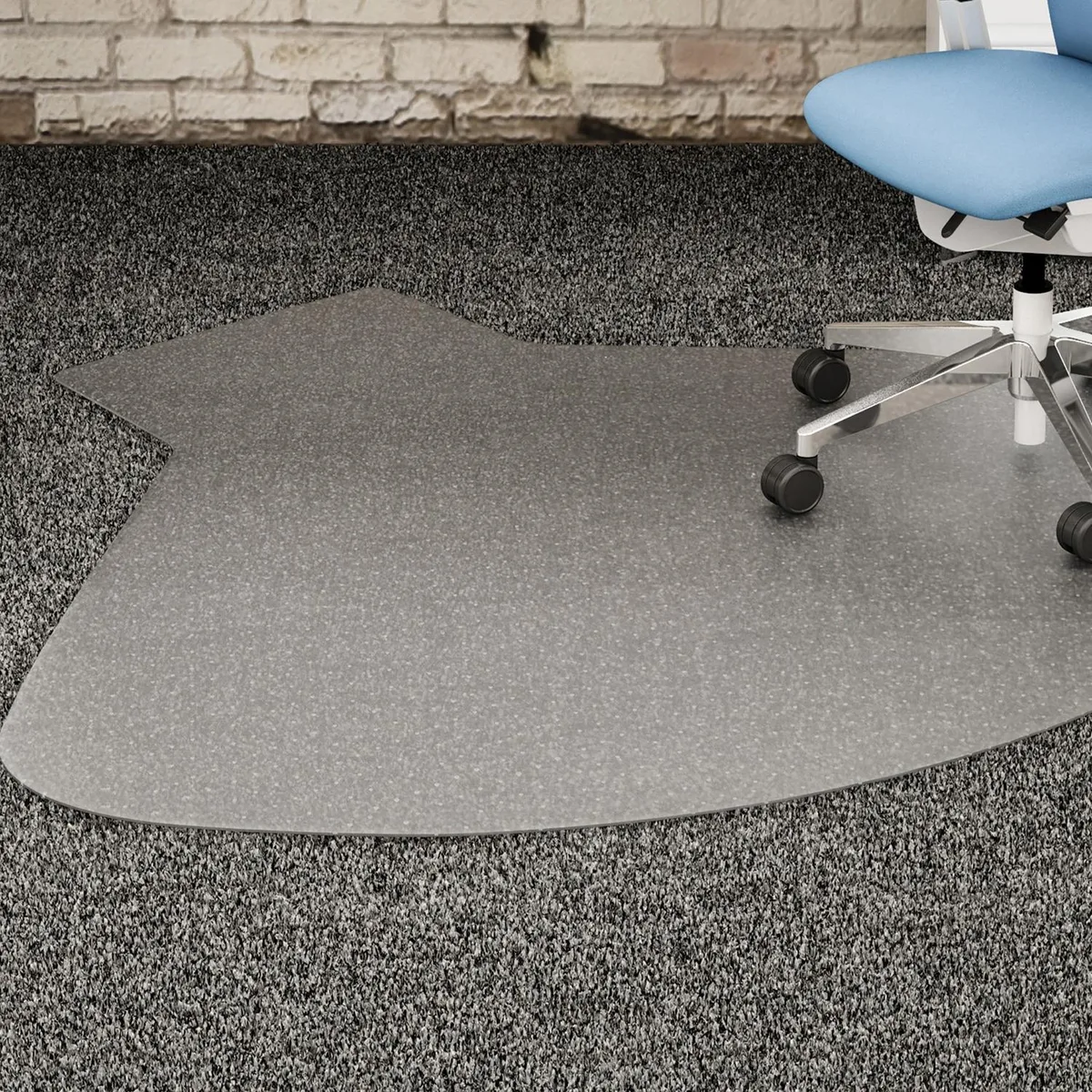 Lorell Lorell 69156 Chairmat 60x66 Lip 20x12 Clear office furniture — product photo