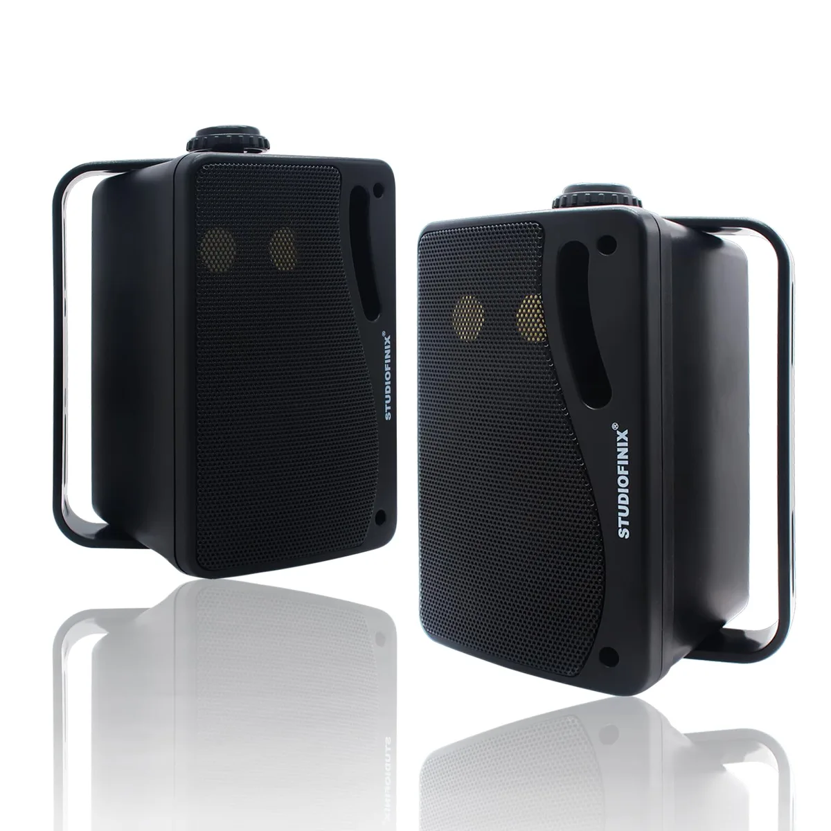 Gemini STU-301BTB 3.5" 3-way outdoor speaker pair 200W Bluetooth 5.3 IP44 black — product photo