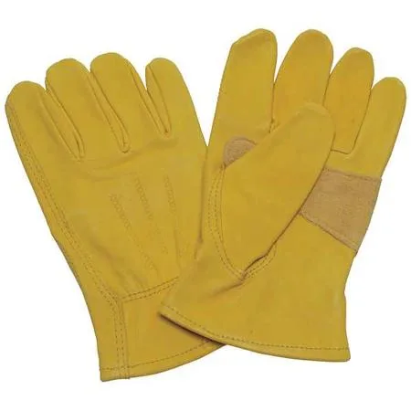 Condor Condor 5NGP1 Leather Drivers Gloves Cowhide Double Palm Shirred Slip-On Personal Protective Equipment — product photo