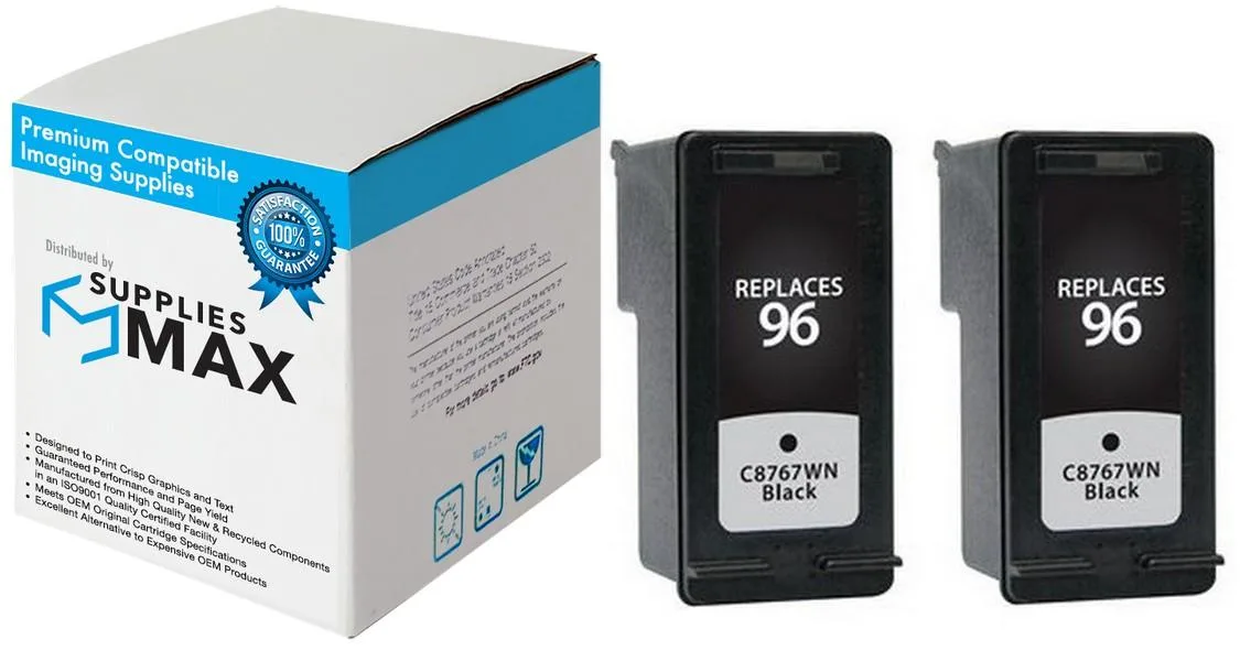 SuppliesMax SuppliesMax HP C9348FN Black Inkjet Cartridge 2 Pack 860 Pages — product photo