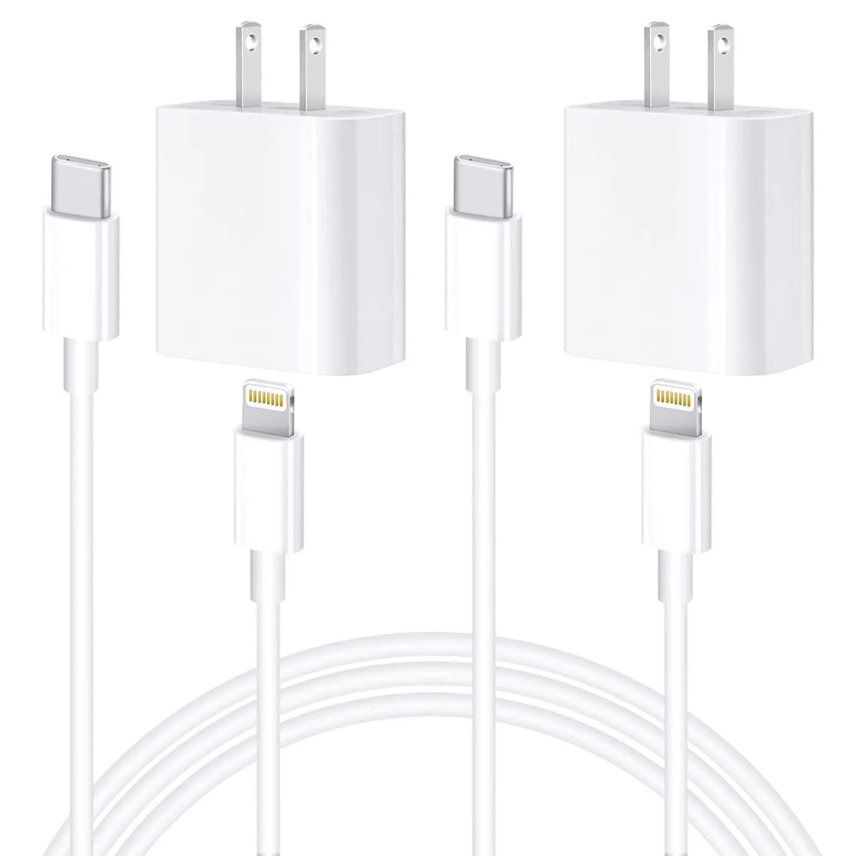 anicestore anicestore 20W USB-C PD 3.0 Charger with 1.00m Lightning Cable, 2 Pack — product photo