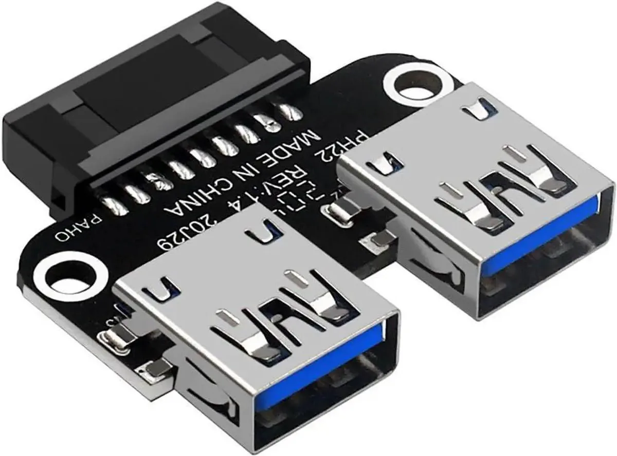 Vszerda Vszerda USB 3.0 19/20Pin to 2× USB A Male-Female Adapter PH22 — product photo