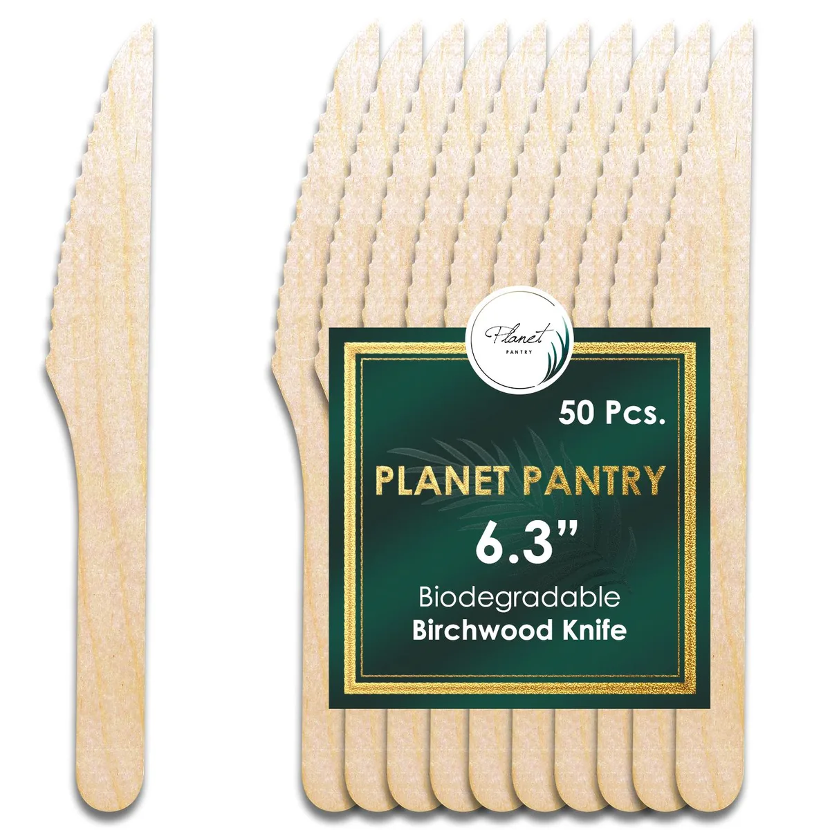 Planet Pantry Planet Pantry Disposable Birchwood Knife 50 pcs Party Supply — product photo
