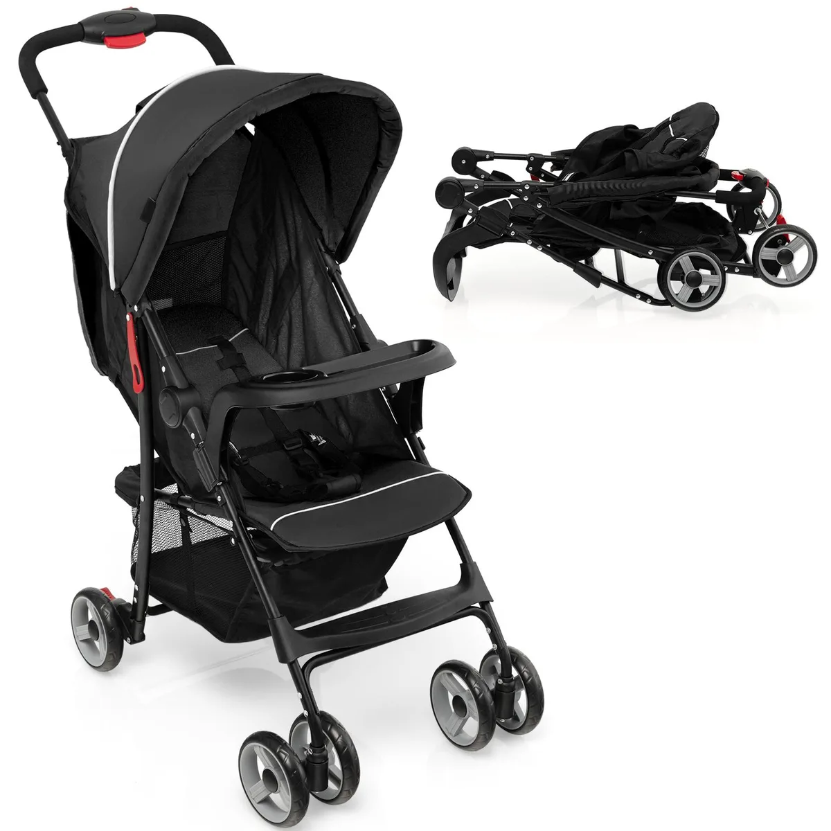 SlickBlue SlickBlue Toddler Travel Stroller Black 13 lbs 35x18x39 in — product photo