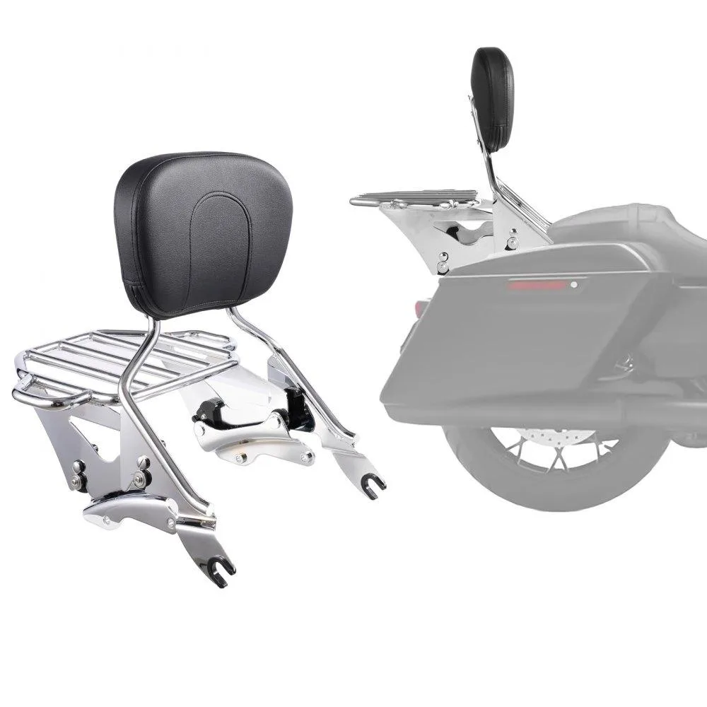 VEVOR VEVOR Motorcycle Backrest Sissy Bar with Luggage Rack Harley Touring 2009-2024 1504 — product photo