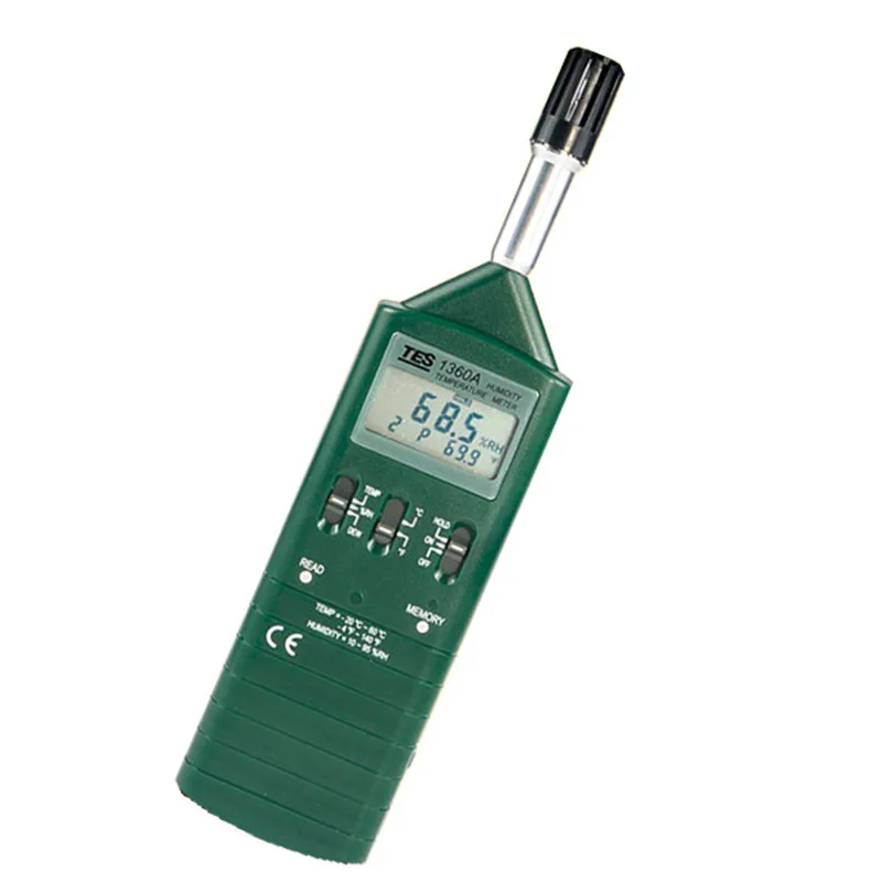 TES Electrical Electronic Corp. TES Electrical Electronic Corp. 1360A Humidity/Temperature Meter 99-Set electrician tool — product photo