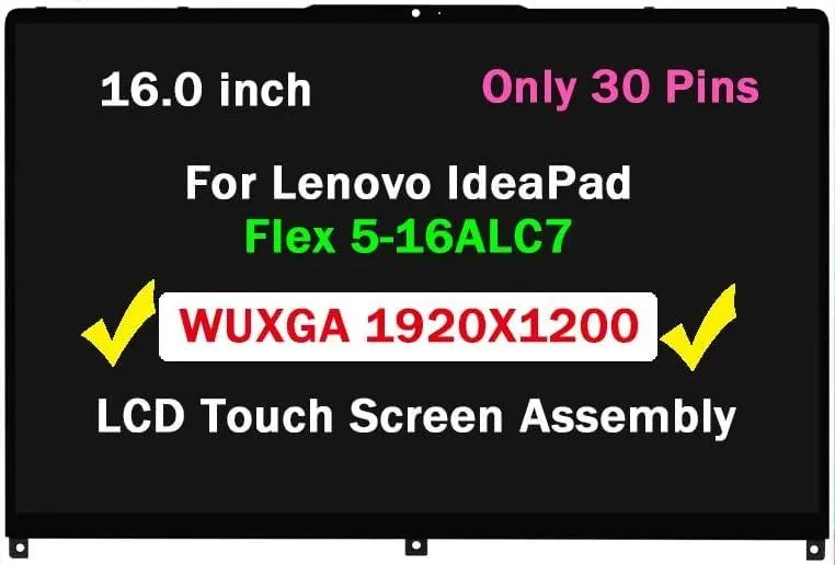 NUOLAISUN NUOLAISUN 16.0" WUXGA 1920x1200 30-pin Touch Screen FRU 5D10S39792/39793/39794 — product photo
