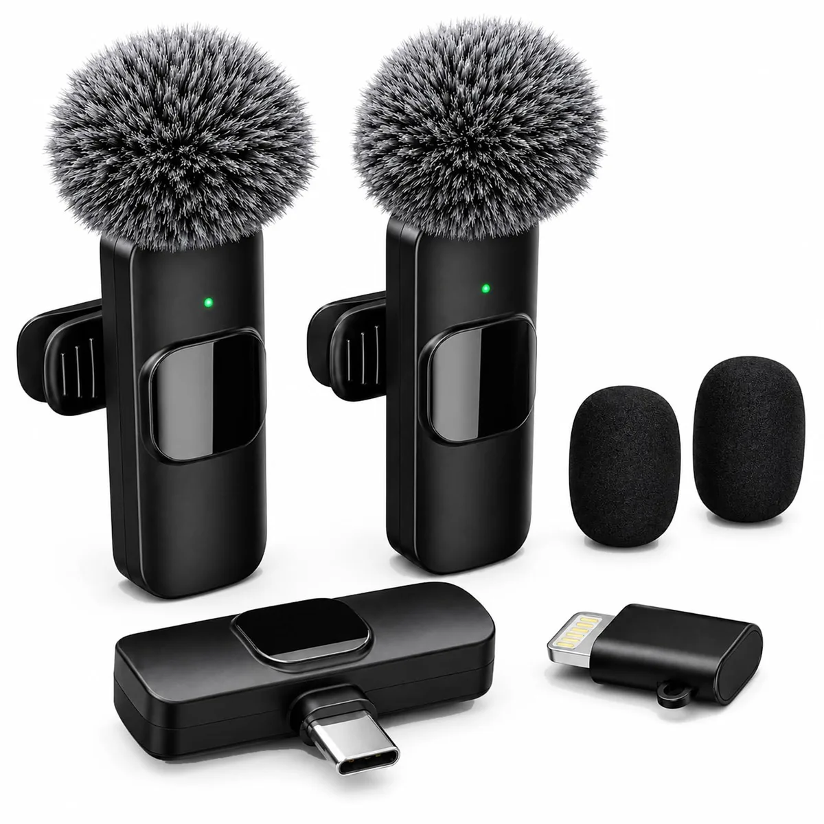  Psalms &amp; Pals K9 Wireless Lavalier Microphone 2 Pack Black 64dB 48kHz 24Bit 65ft 2.4GHz — product photo