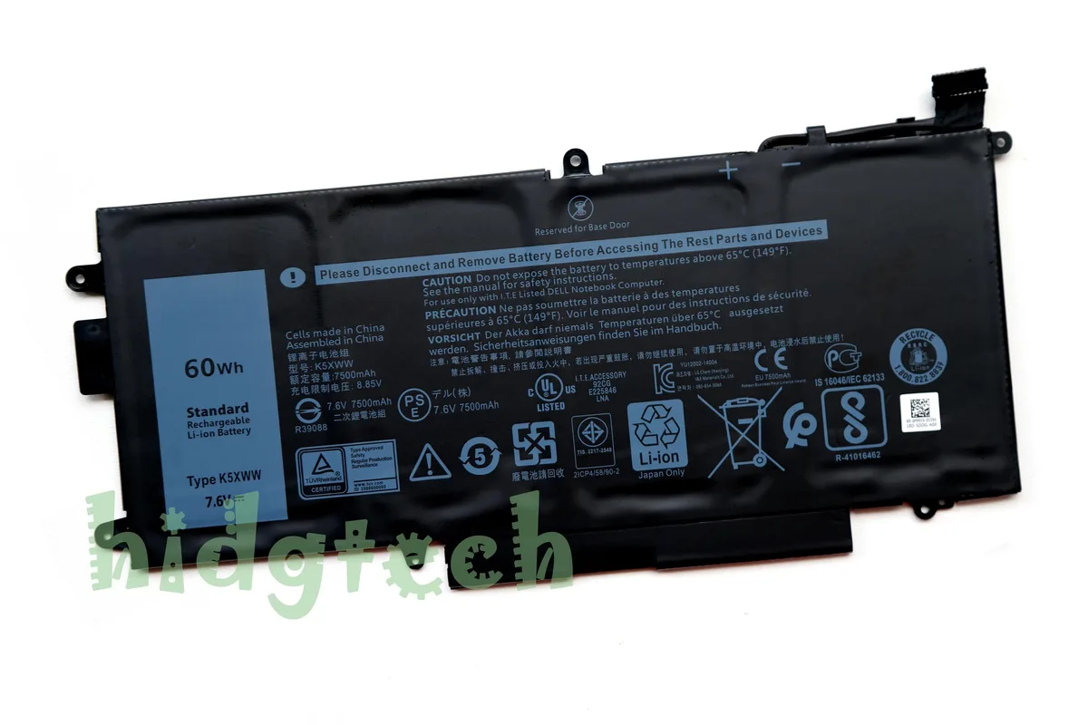 Beisite Beisite K5XWW 60Wh laptop battery for Latitude 12 5285 5289 7389 7390 2-in-1 — product photo
