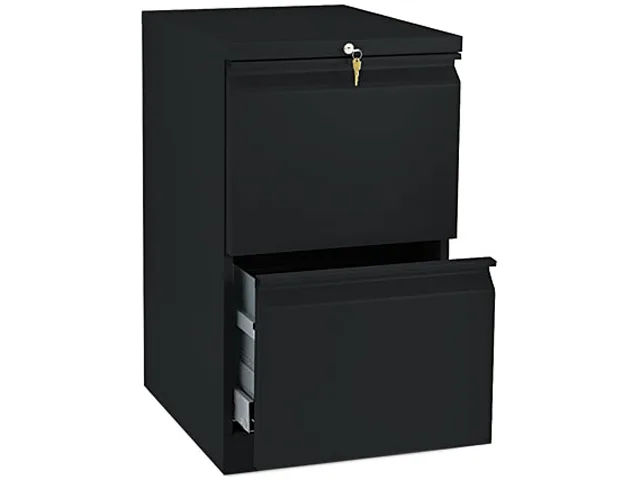 HON HON 33820RP Mobile Pedestal File, 2 Drawers, 19.90" Depth, Black — product photo
