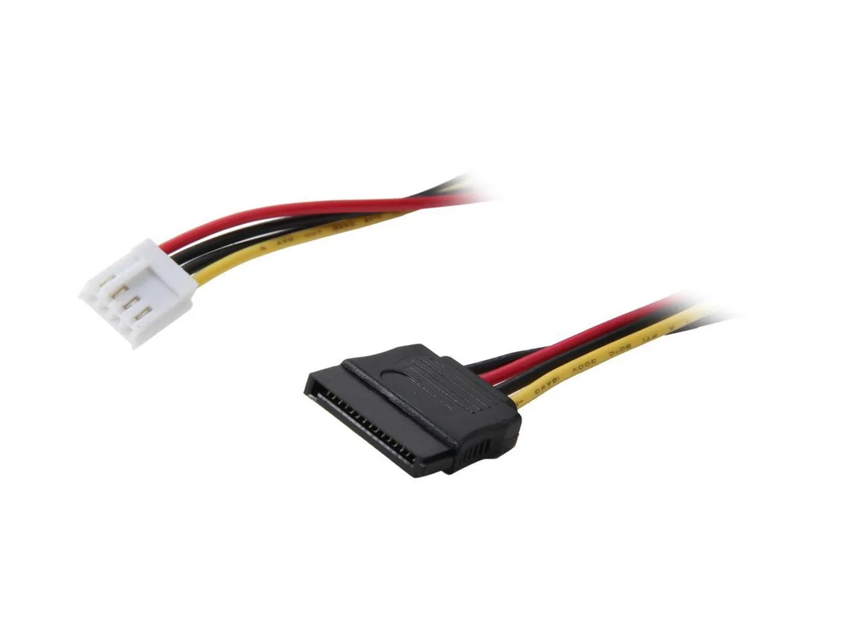 sakose sakose SATA-FDD-20 1.66 ft SATA Power 15pin to FDD Power 4pin Female to Female cable — product photo