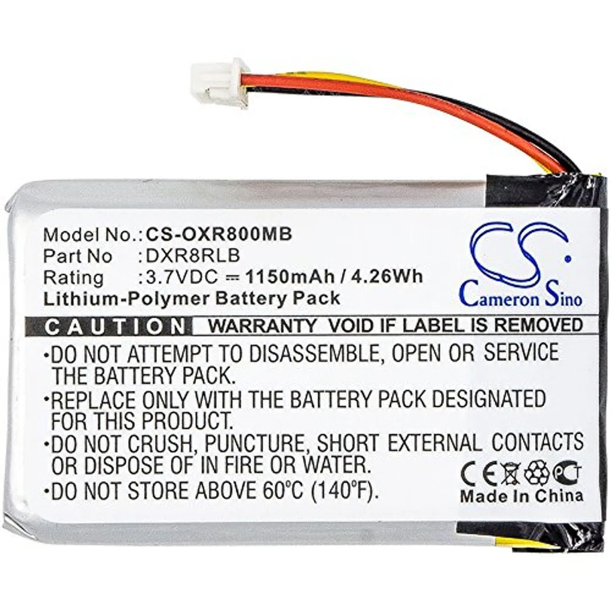  Cameron Sino Grand Elite 2 Battery for Infant Optics DXR-8 1150mAh — product photo