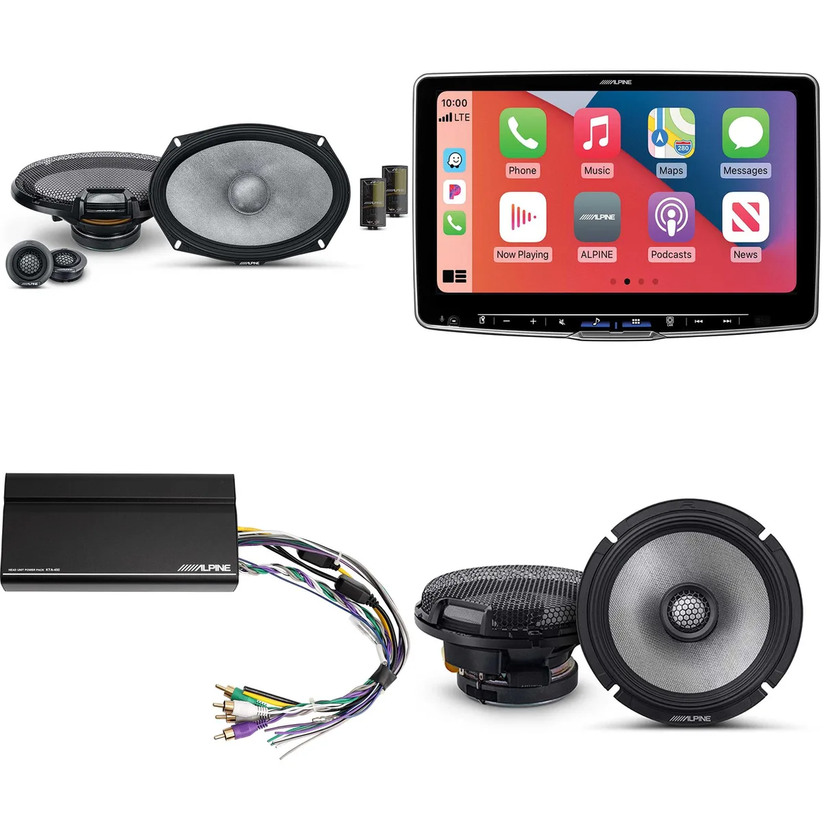 Alpine Alpine ILX-F511 Halo11 11" Receiver Bundle with R2-S69C 6x9" & R2-S65 6.5" Speakers + KTA-450 Power Pack — product photo