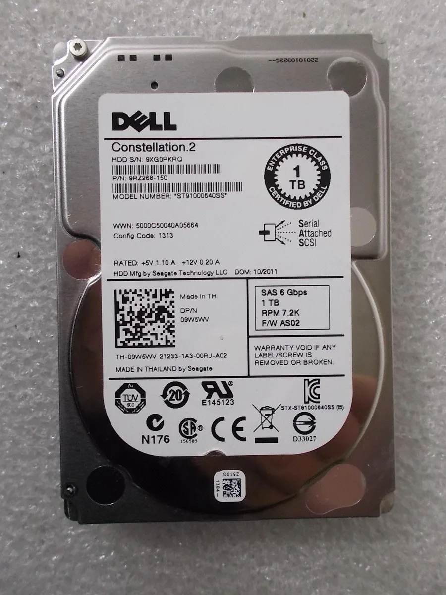 DELL DELL ST91000640SS 1TB 7.2K 2.5" SAS internal hard drive — product photo