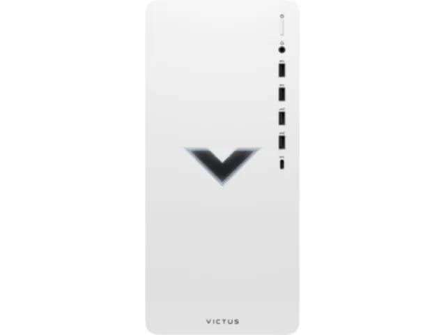 HP HP Victus 15L Gaming Desktop TG02-1000i Intel Core i7-13700 16 GB 512 GB NVMe 1 TB HDD Ceramic White — product photo