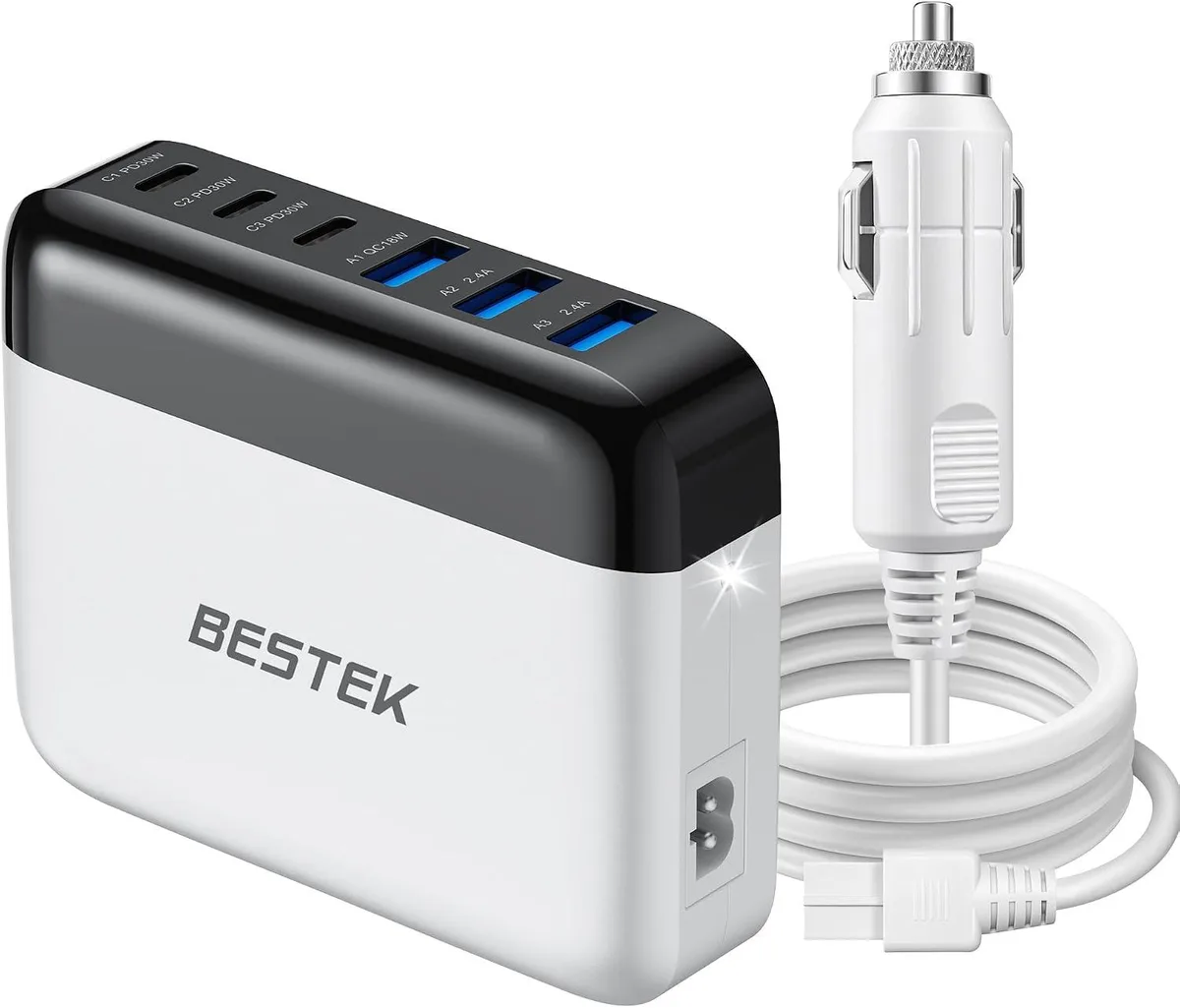 Hamzan Hamzan 125W 14A 6-Port USB Car Charger PD30W QC3.0 — product photo