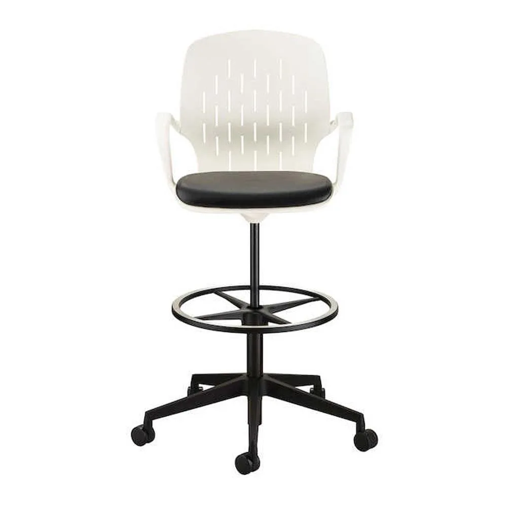 Safco Products Safco Products 7014WH adjustable barstool white 22-32 in seat height — product photo