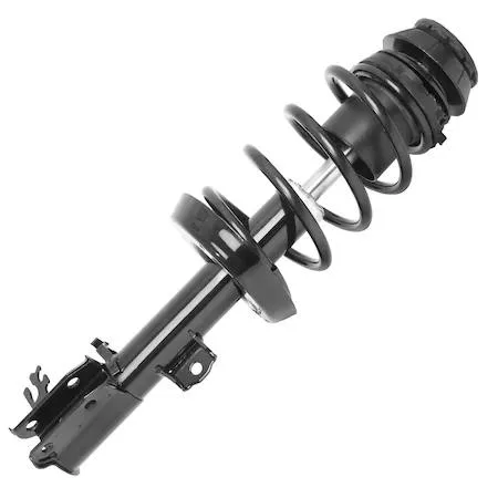 Unity 11223 front left complete strut assembly, silver metal coil spring and housing
