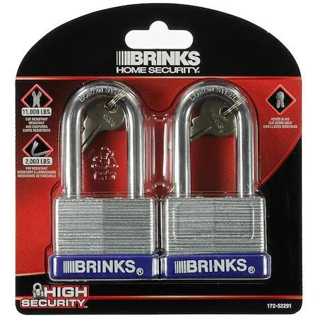 Brinks Brinks 172-52291 Laminated Steel Padlock 50mm Keyed Alike 2PK — product photo