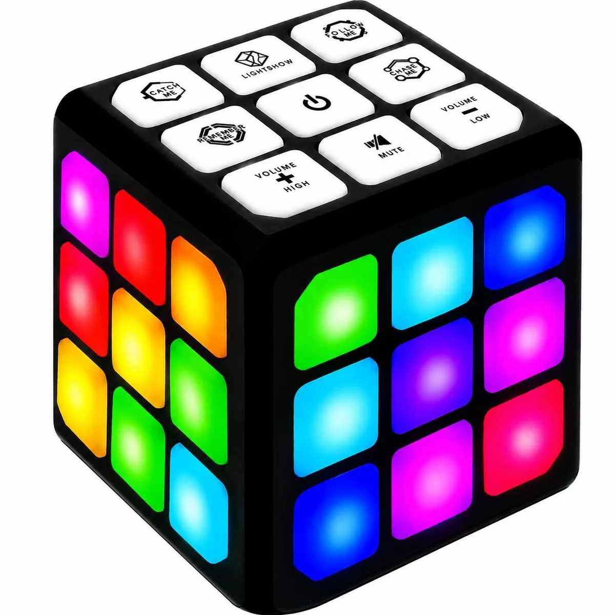  Worry Free Gadgets WF-2804 Flashing Cube Electronic Memory Game 2.75" Black — product photo