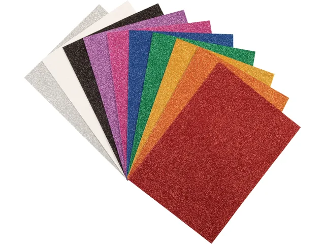Pacon Corporation Pacon AC4344 Wonderfoam Glitter Sheets 8.3" x 11.7" 10 Pack — product photo