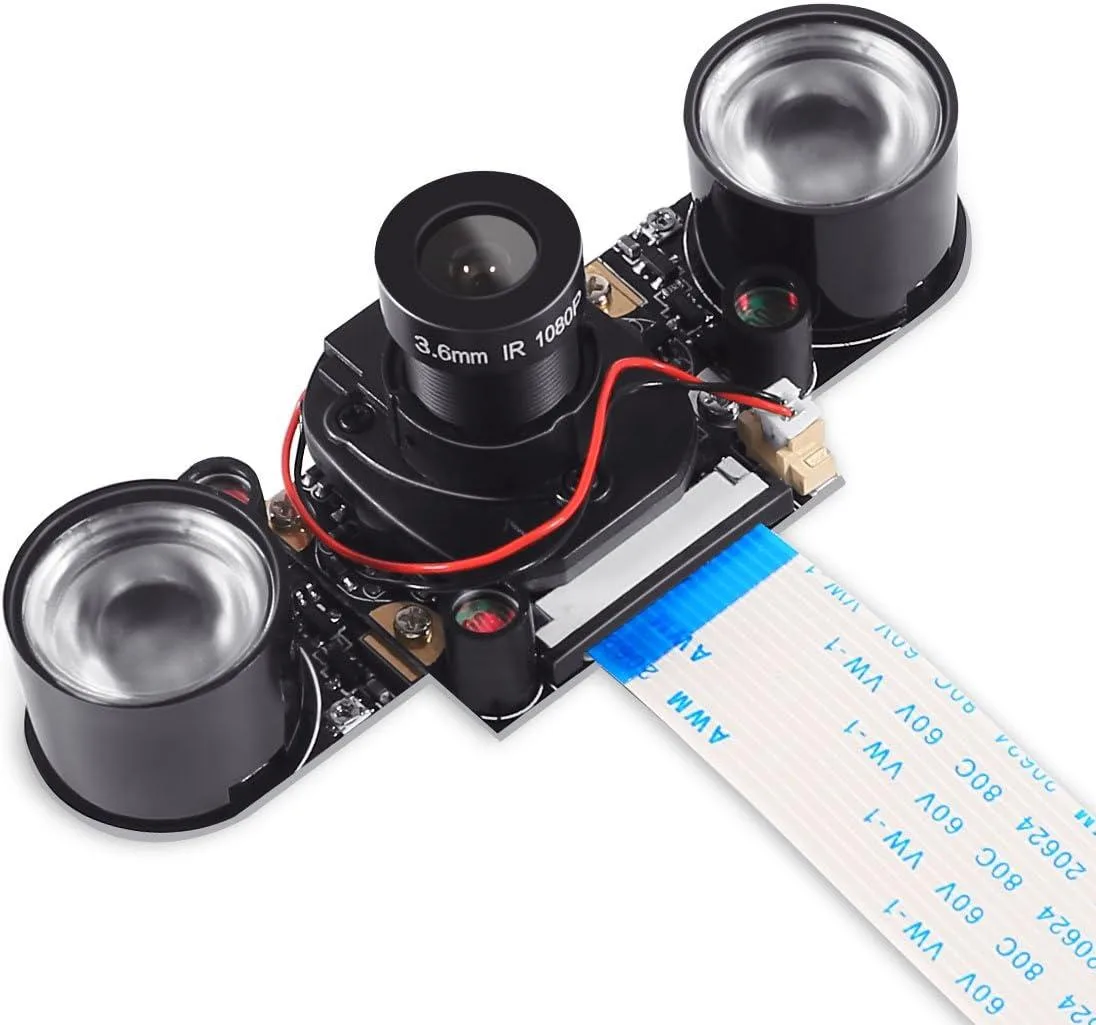 BONAEVER BONAEVER Raspberry Pi Camera Module IR-Cut 5MP 1080p OV5647 Adjustable Focus LED — product photo