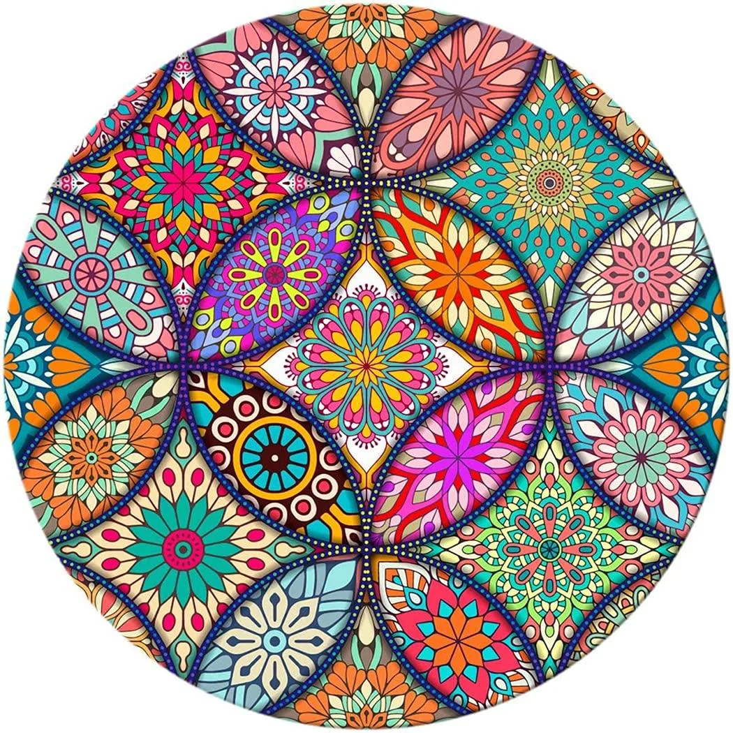  BOSOBO BOSOBO-MP-001 Round Mandala Mouse Pad 7.9 in — product photo