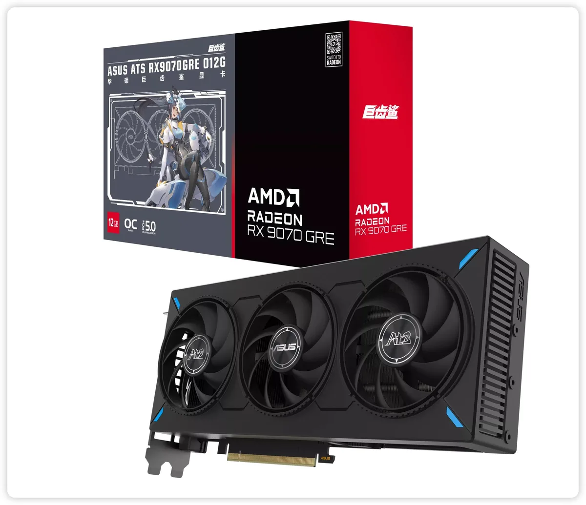 ASUS ASUS ATS Radeon RX 9070 12GB graphics card ATS-RX9070GRE-O12G — product photo