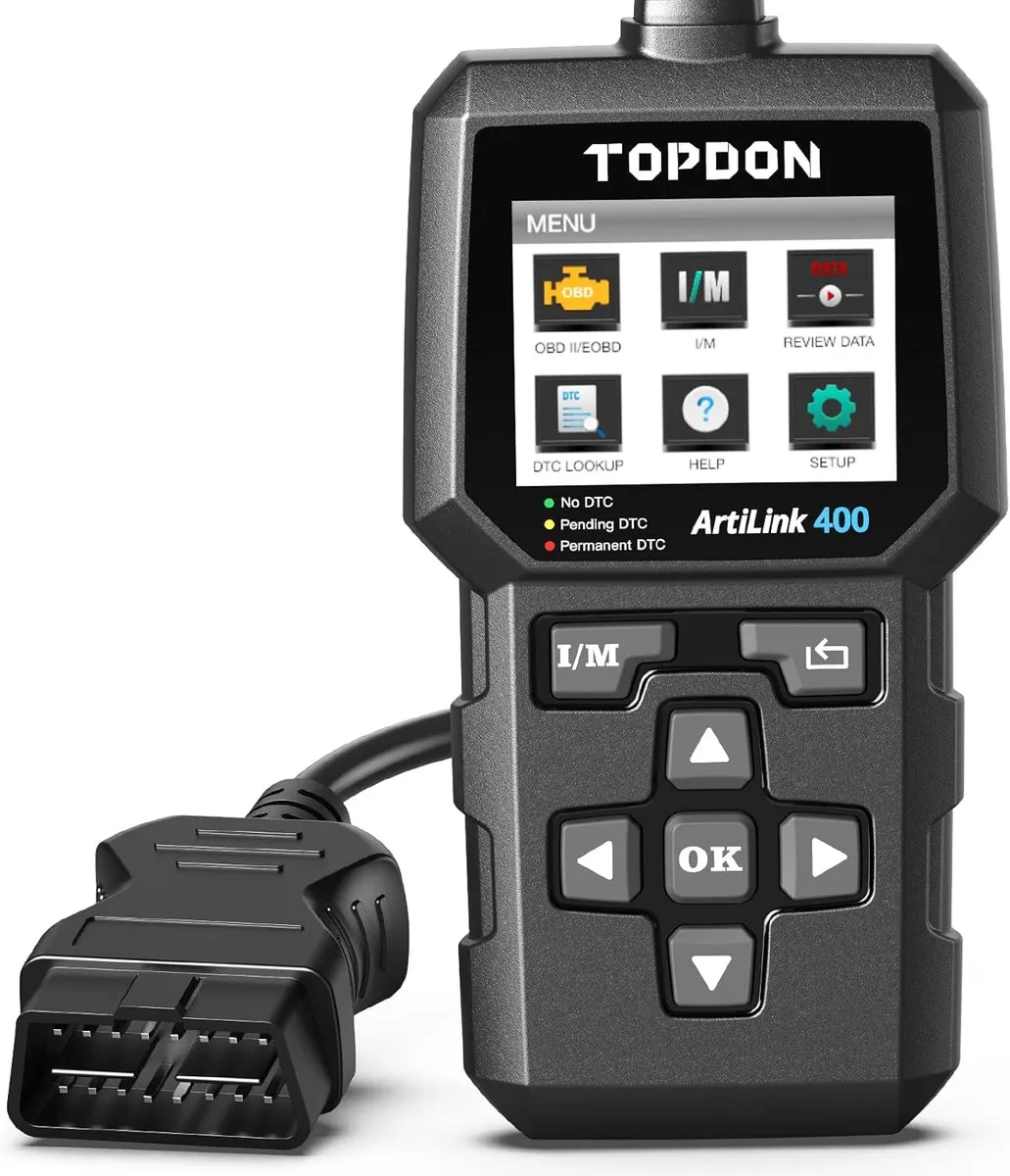 Handheld OBD2 scanner with colour screen and cable