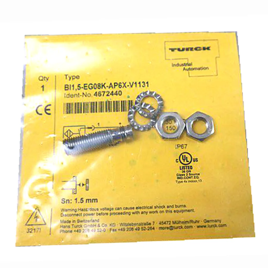 Turck Turck BI1.5-EG08K-AP6X-V1131 M8 inductive sensor PNP 10-30 VDC — product photo