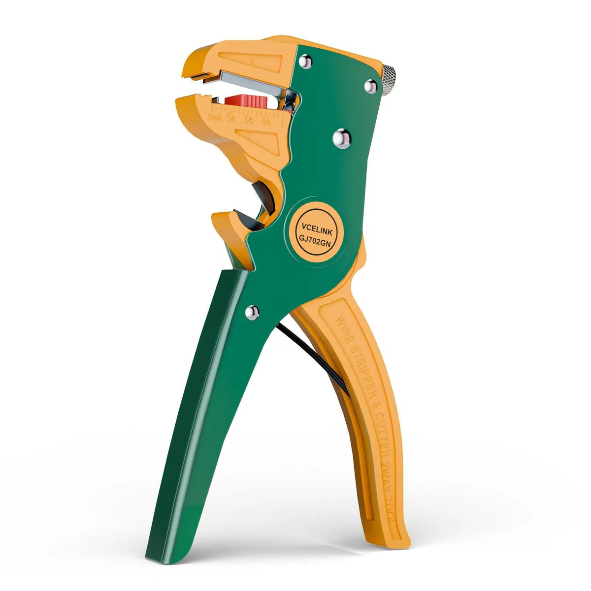 KEHIPI KEHIPI GJ702GN automatic wire stripper cutter 14-24AWG 7-inch green — product photo