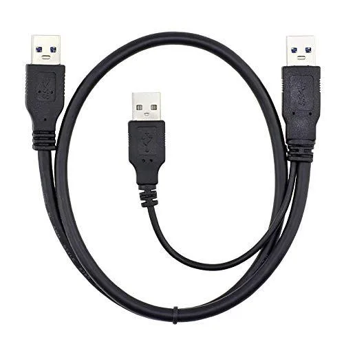 LORDWORLD LORDWORLD USB 3.0 Y-Cable 2× Type-A Male to Type-A Male 60cm — product photo