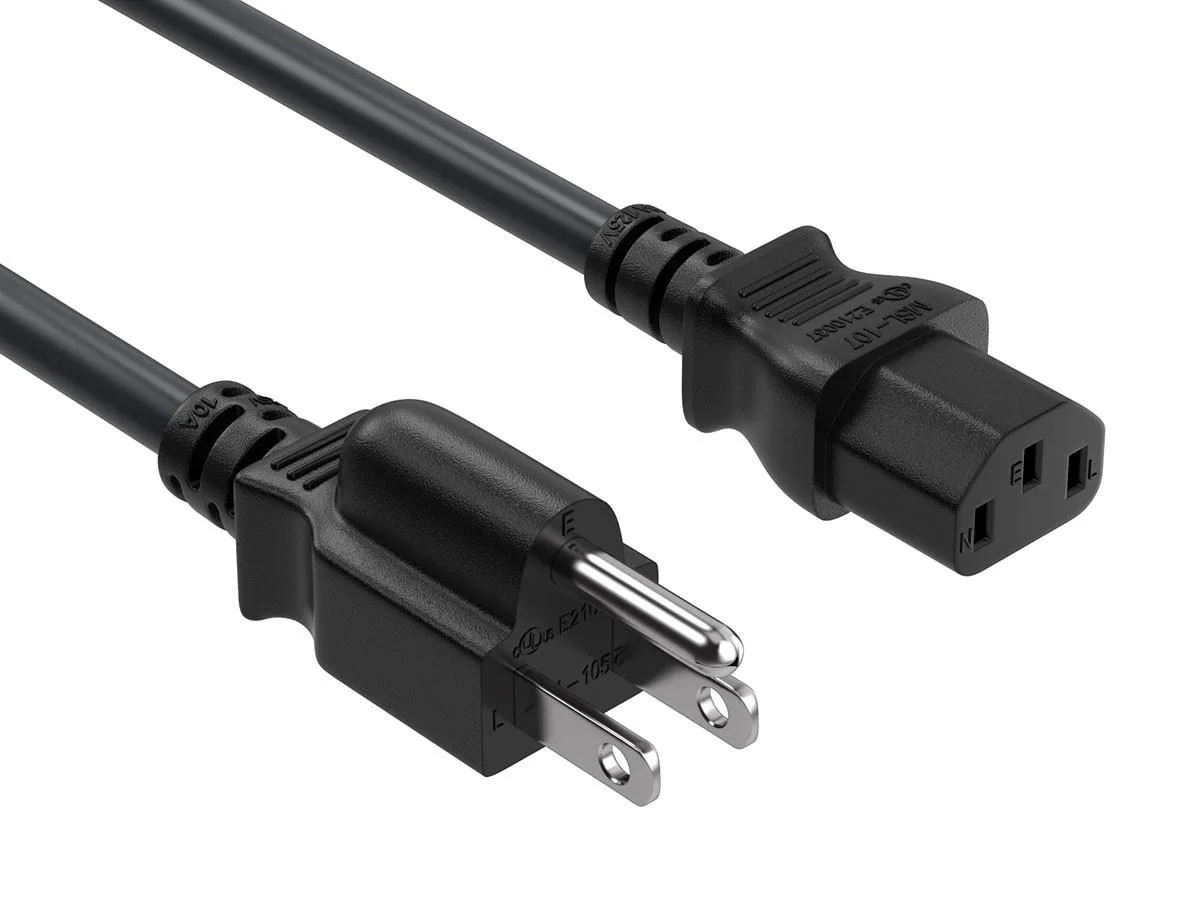 Cable Leader Cable Leader 6ft NEMA 5-15P to C13 14 AWG 15A 125V SJT Black — product photo