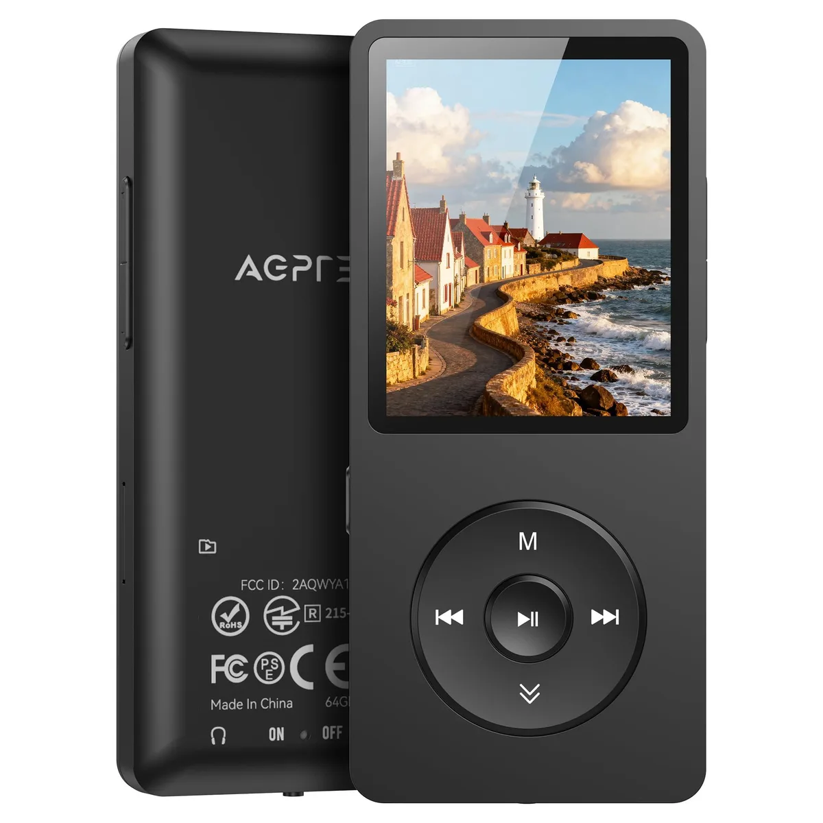 AGPTEK A02PL 64GB MP3 Player Black — product photo