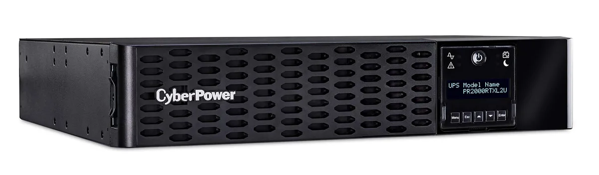Metal 2U rack tower UPS with eight NEMA 5-20R outlets