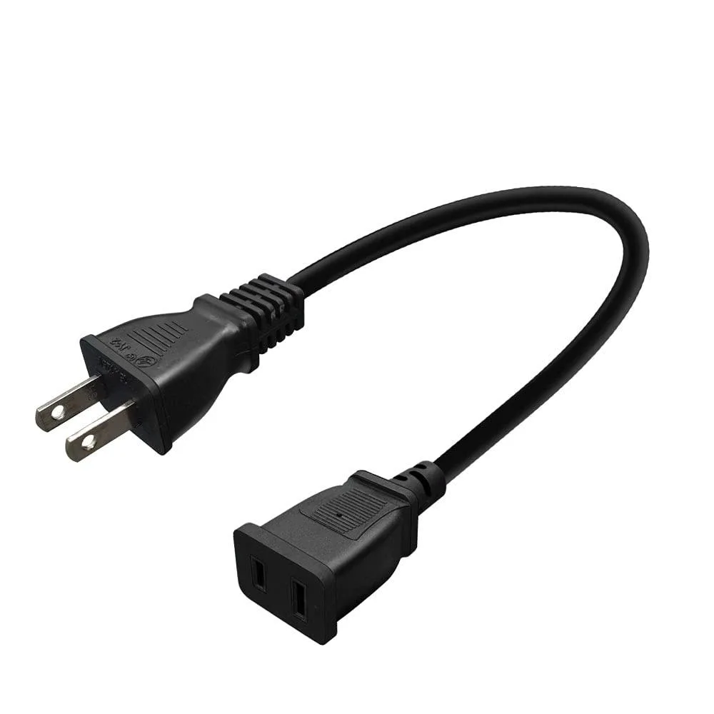  Toptekits TKUSAOS05PEC Computer Power Cord 1.6ft 10A 125V 2-Prong 2 Outlets NEMA 1-15P to 1-15R 18AWG — product photo