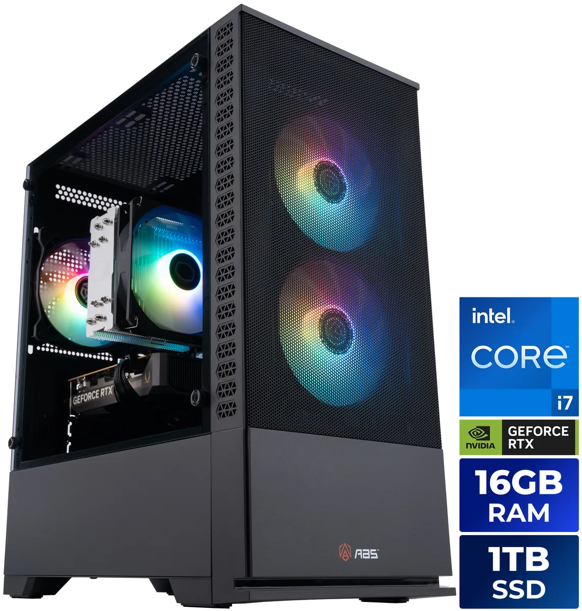 ABS ABS CA47N56R1 gaming PC i7-14700F RTX 5060 16GB DDR4 1TB NVMe — product photo
