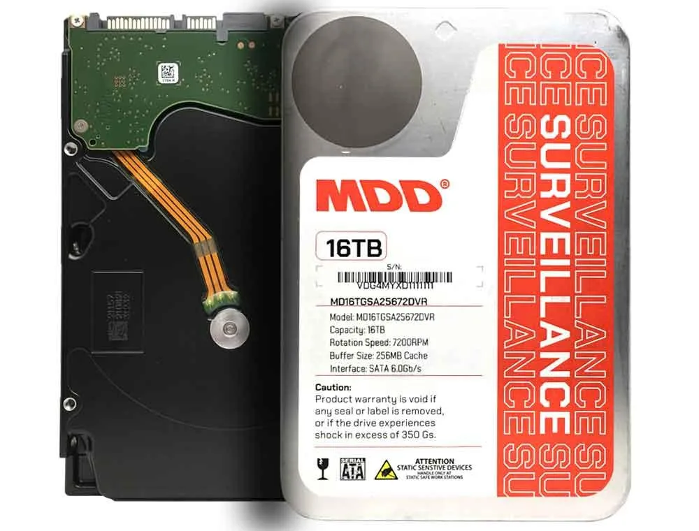 MaxDigitalData MaxDigitalData MDD16TSATA25672DVR 16TB 7200 RPM 256MB Cache SATA 6.0Gb/s 3.5" internal hard drive — product photo