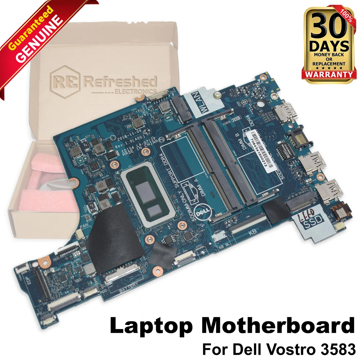 DELL DELL 14X91 Motherboard i5-8265U 1.60 GHz DDR4 Vostro 3583 Inspiron 3580 — product photo