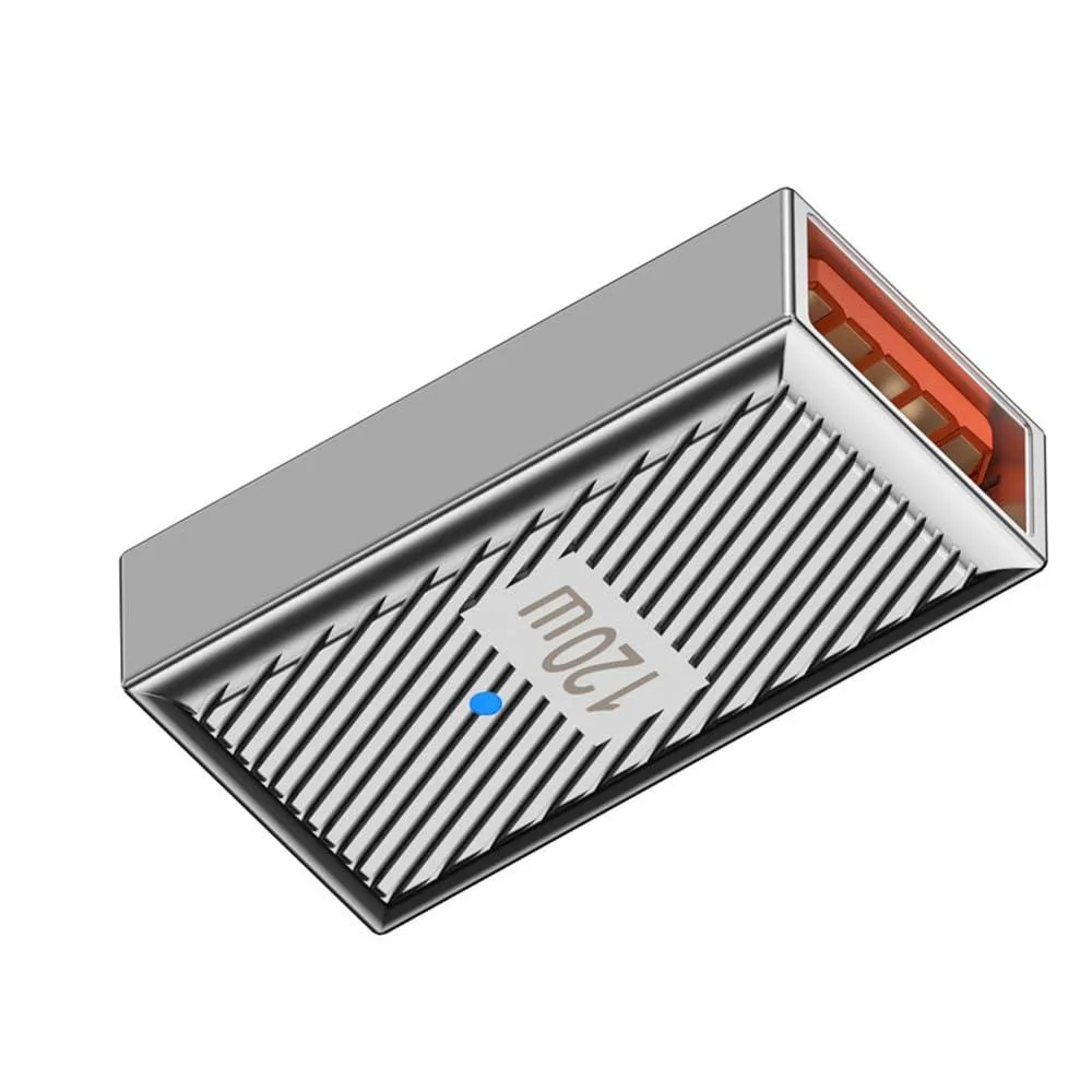 Vszerda Vszerda USB 3.1 Type C Female to USB 3.0 A Female Adapter 10Gbps 120W Mecha Cyberpunk Alloy Shell — product photo