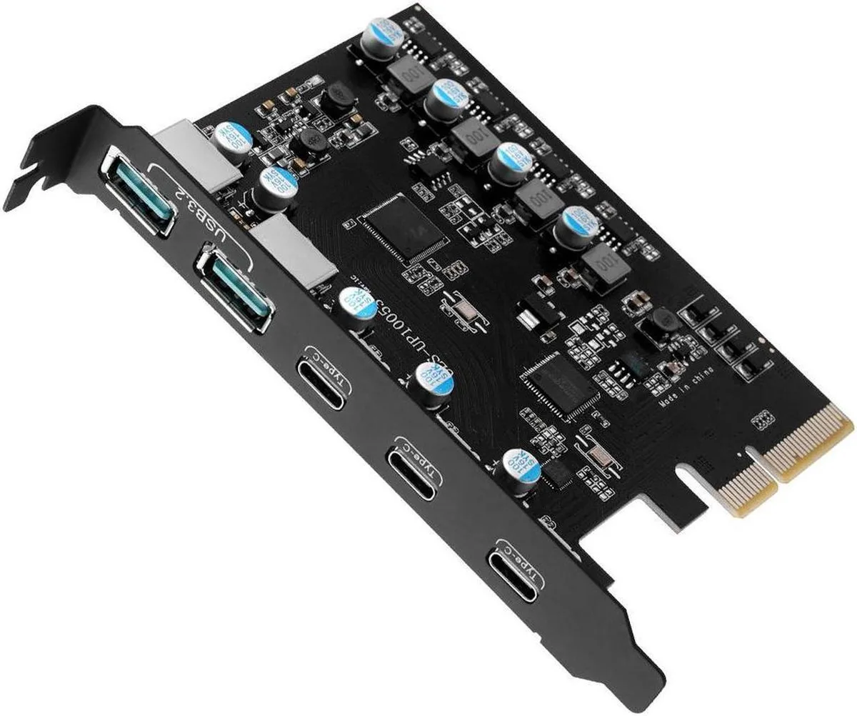 Vszerda Vszerda PCIe 3.0/4.0 USB 3.2 Gen2 5-Port Expansion Card — product photo