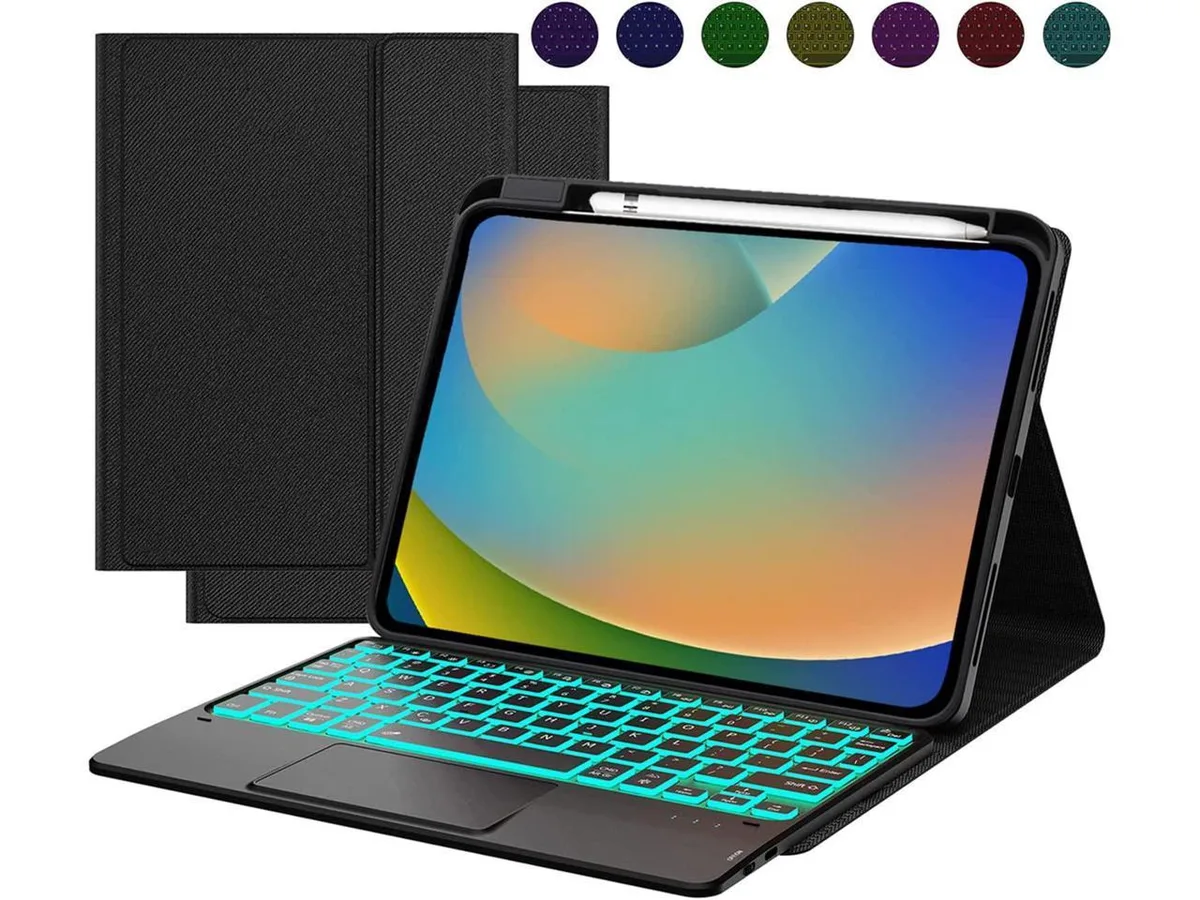BONAEVER BONAEVER A3354 backlit keyboard case with trackpad for iPad 11 inch 2025 and 10.9 inch 2022 — product photo