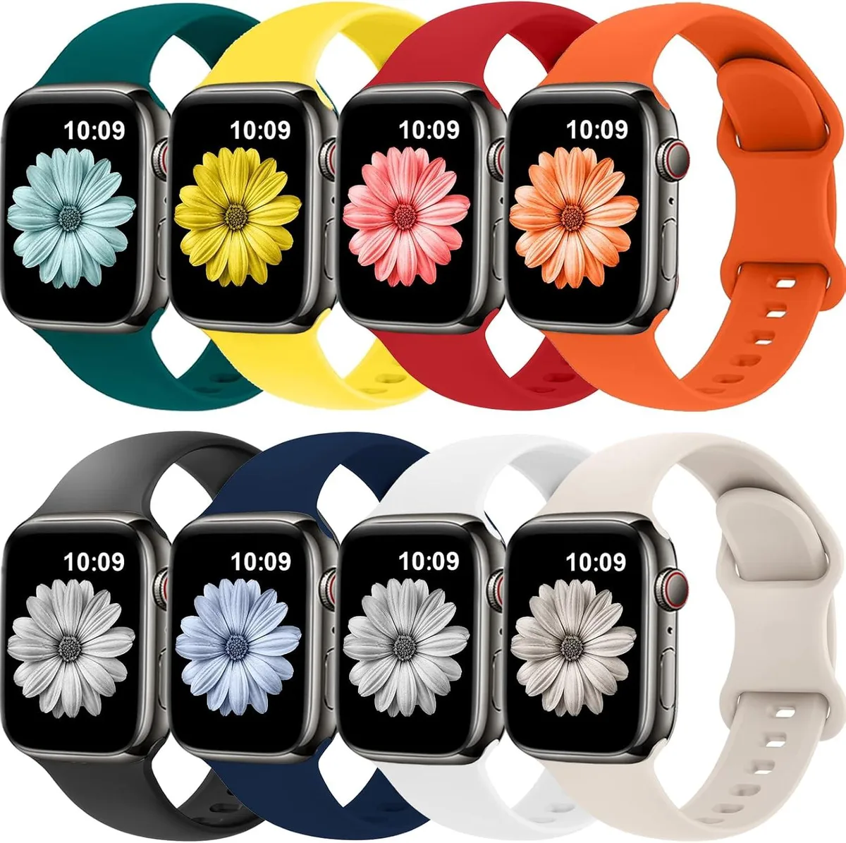 ETEIZU ETEIZU Silicone Watch Band Multi-Pack 38-49mm accessory — product photo